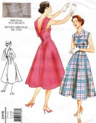 2415 RETRO '56 SLEEVELESS COLLAR SWING DRESS PATTERN 12-22